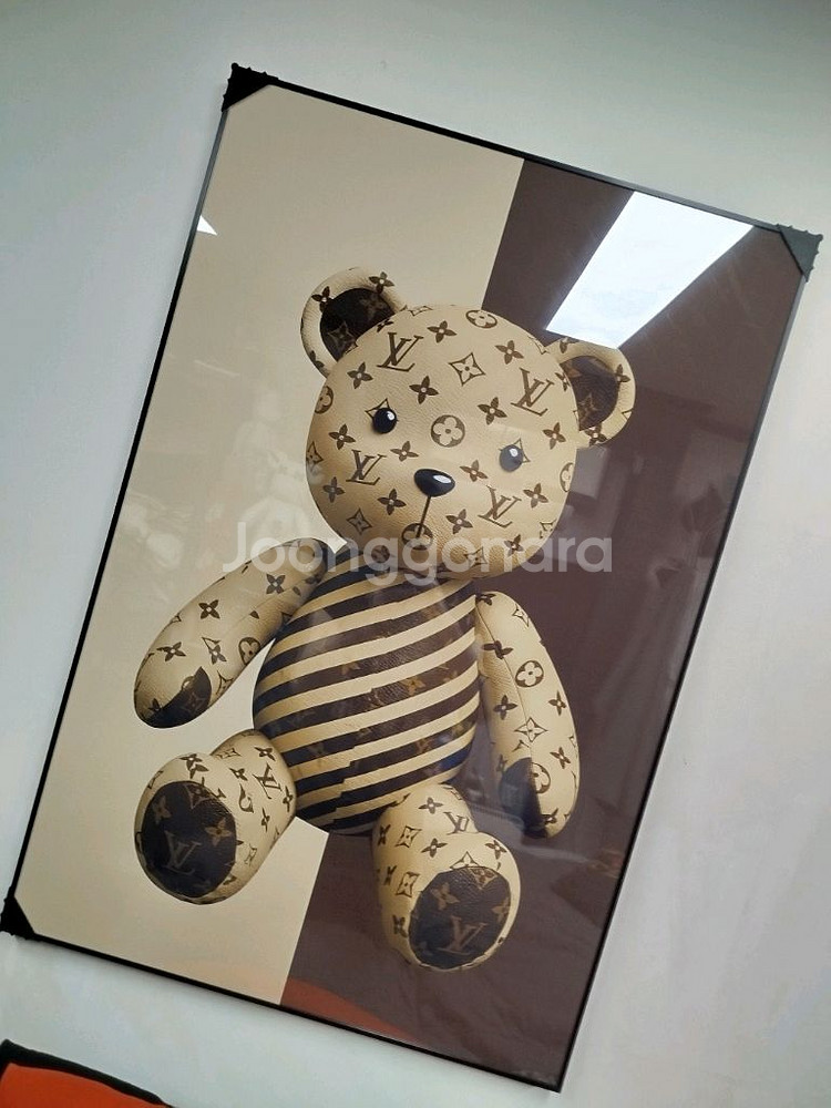 루이비통 베어브릭 피규어 카우스 대형 그림 액자 명품그림 명품액자 인테리어소품 인테리어액자 곰그림--1