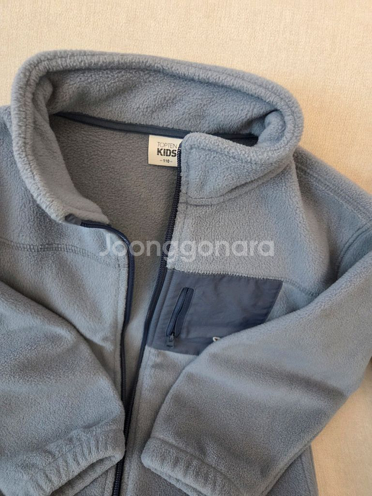 탑텐 키즈 플리스110 후리스 집업 자켓 거의새것--1