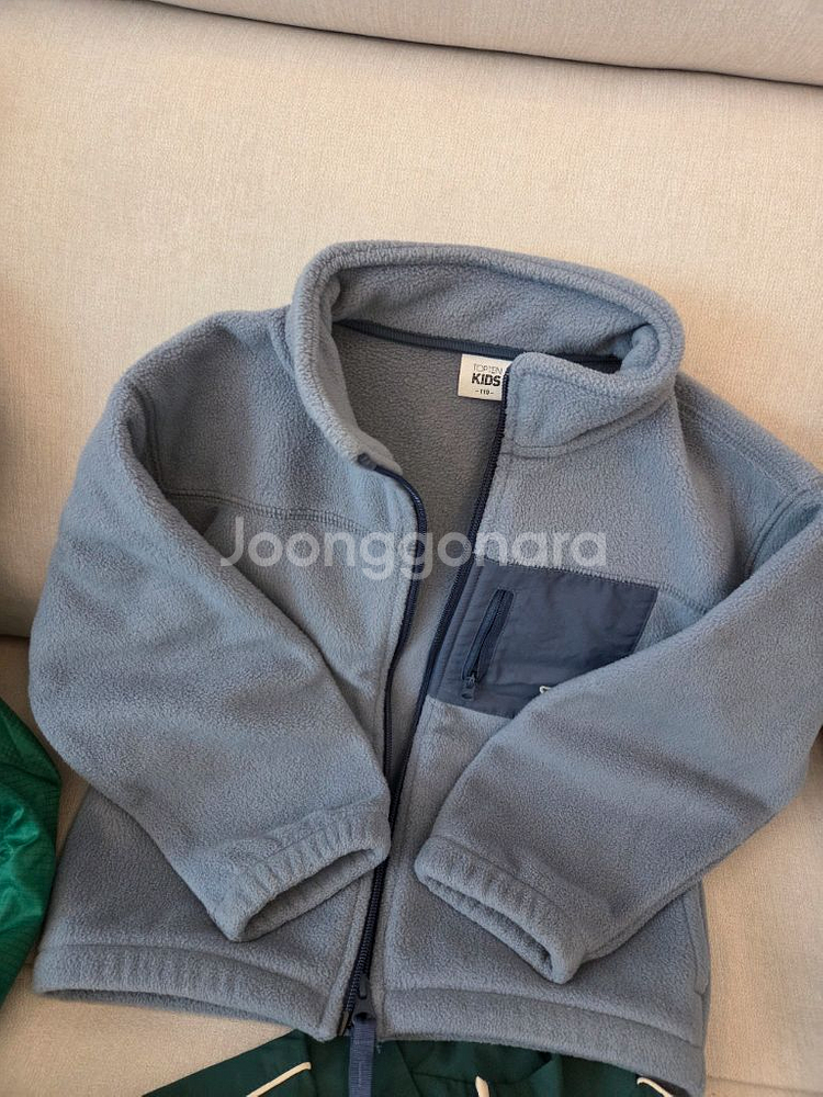 탑텐 키즈 플리스110 후리스 집업 자켓 거의새것--0