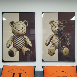 루이비통 베어브릭 피규어 카우스 대형 그림 액자 명품그림 명품액자 인테리어소품 인테리어액자 곰그림