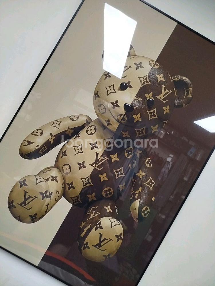 루이비통 베어브릭 피규어 카우스 대형 그림 액자 명품그림 명품액자 인테리어소품 인테리어액자 곰그림--5
