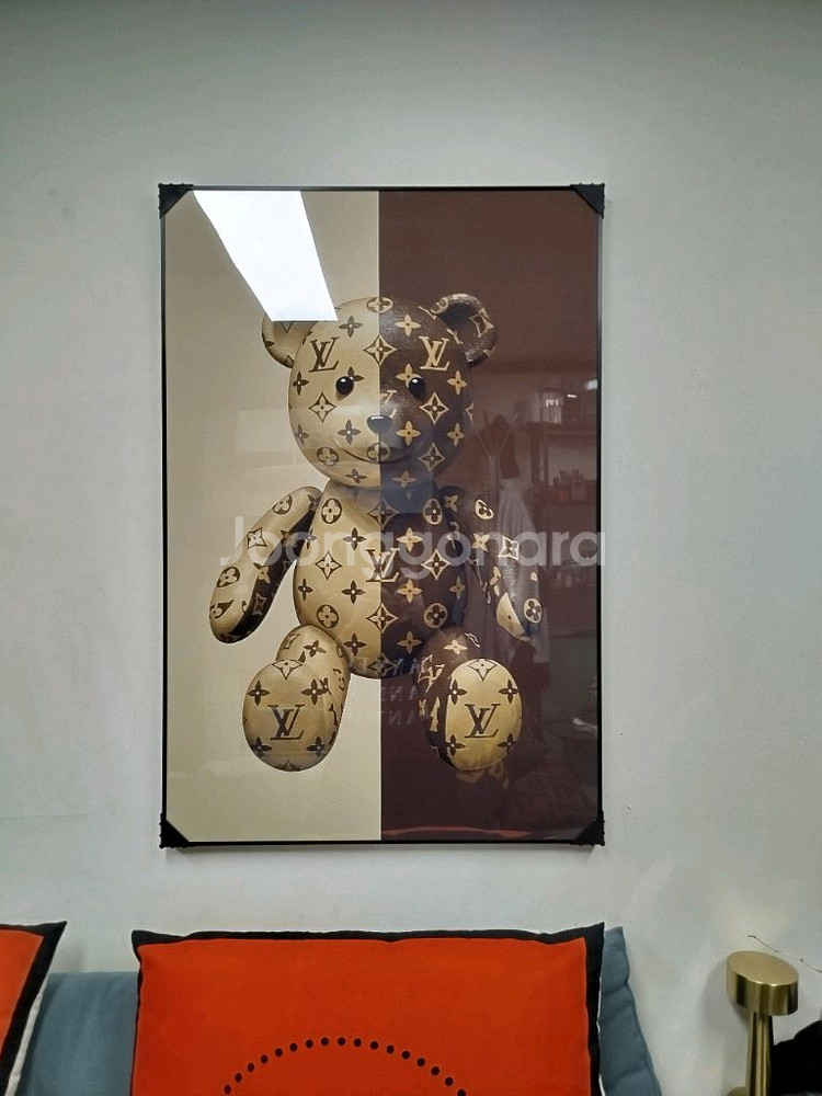 루이비통 베어브릭 피규어 카우스 대형 그림 액자 명품그림 명품액자 인테리어소품 인테리어액자 곰그림--6