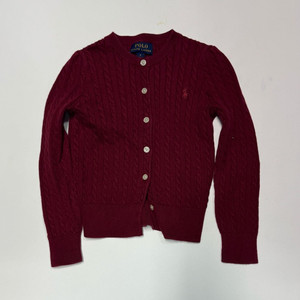 키즈 폴로 랄프로렌 와인 코튼 꽈배기 가디건 5