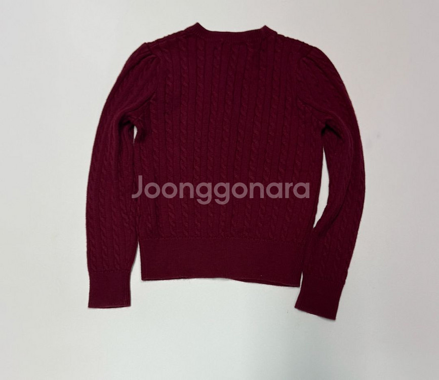 키즈 폴로 랄프로렌 와인 코튼 꽈배기 가디건 5--1