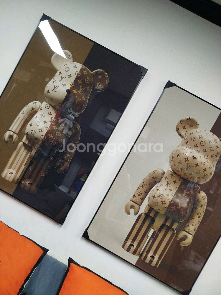 루이비통 베어브릭 피규어 카우스 대형 그림 액자 명품그림 명품액자 인테리어소품 인테리어액자 곰그림--3