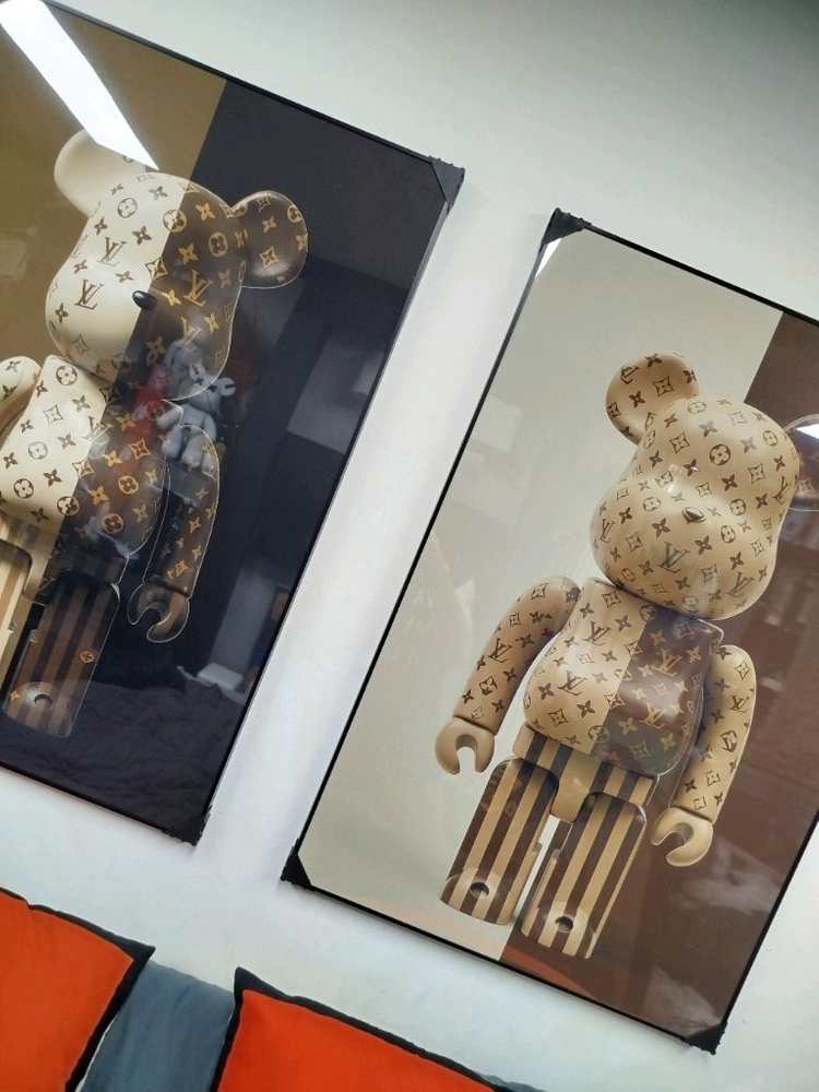 루이비통 베어브릭 피규어 카우스 대형 그림 액자 명품그림 명품액자 인테리어소품 인테리어액자 곰그림--8
