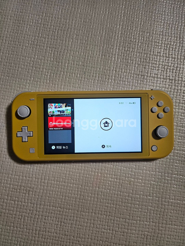 닌텐도 스위치 라이트 옐로우 판매 충전기 없음 택포--0