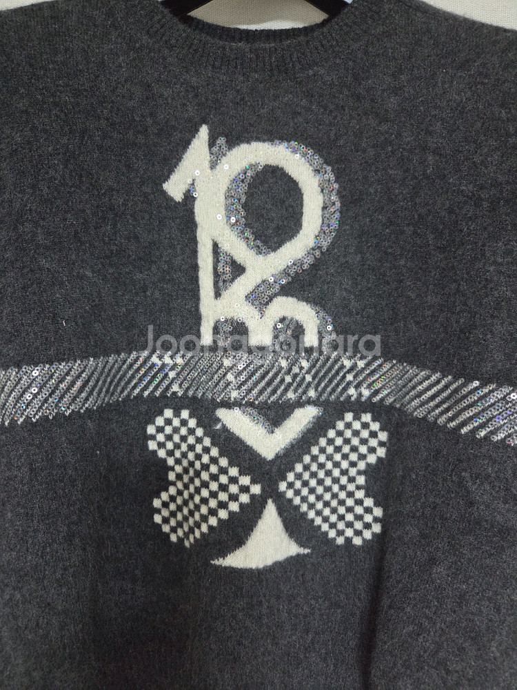 타임 캐쉬미어 시퀸 니트 (랑방,마인,타임,더캐시미어)--2