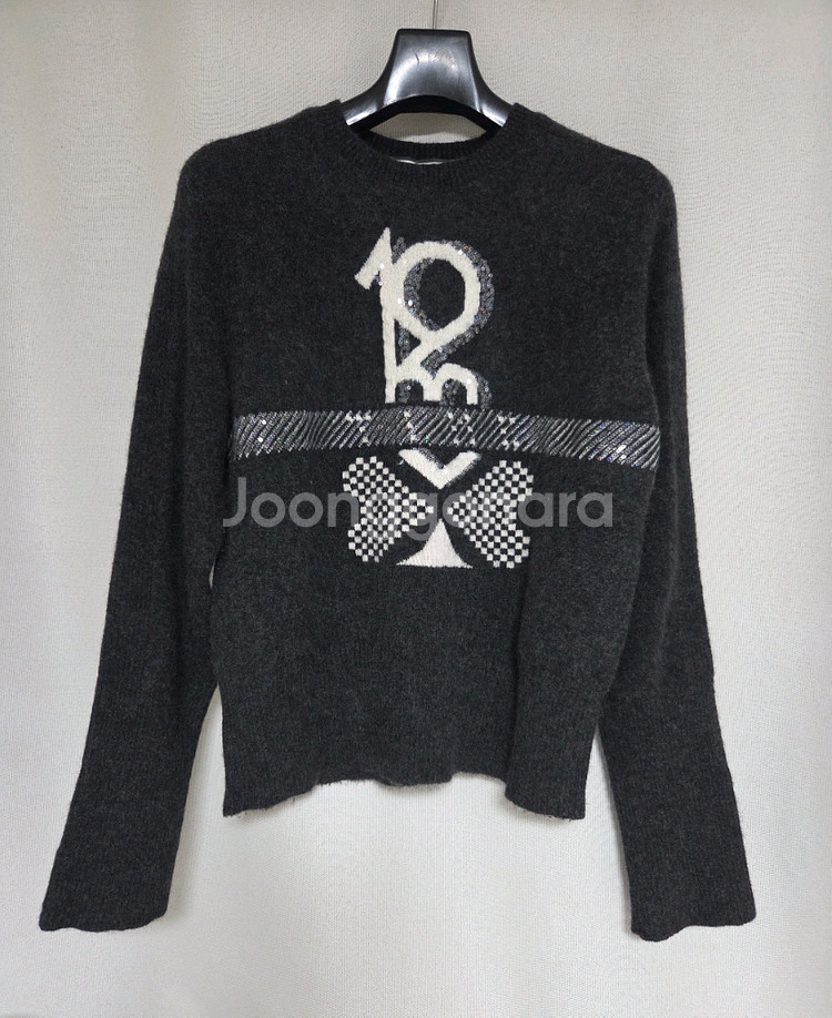 타임 캐쉬미어 시퀸 니트 (랑방,마인,타임,더캐시미어)--1