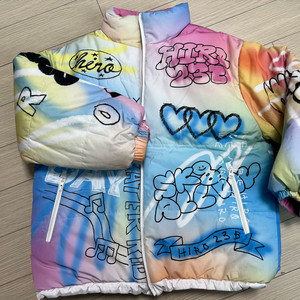 히로 23 드로잉 리버시블 패딩 130 택포