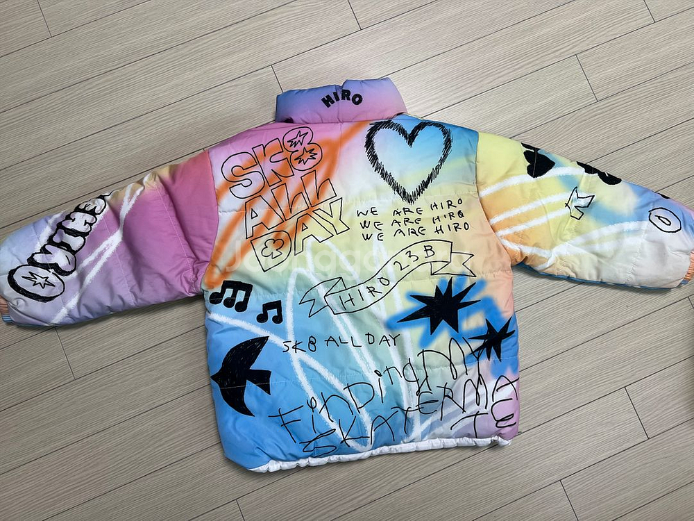 히로 23 드로잉 리버시블 패딩 130 택포--2