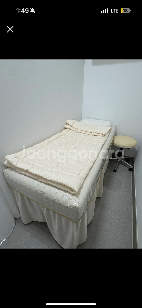 온열 미용 베드 아이보리 +커버+ 의자 풀세트--0