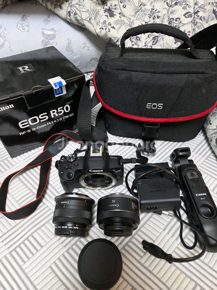 캐논 R50(18~45mm 렌즈킷) + RF16mm--0