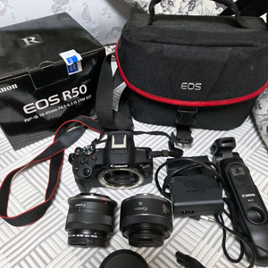 캐논 R50(18~45mm 렌즈킷) + RF16mm