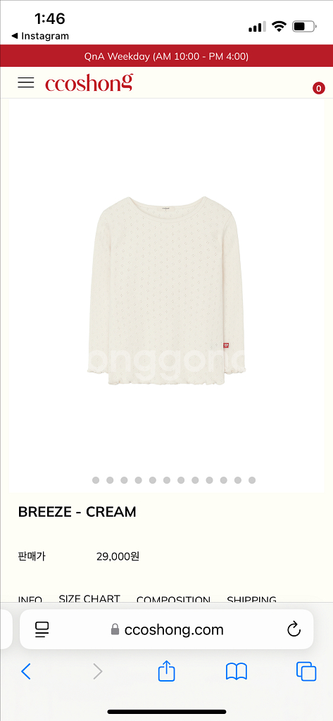 꼬숑 브리즈 핑크, 아이보리 m 새상품--1