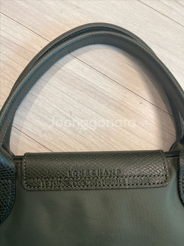 롱샴 정품 르 플리아쥬 그린 M 탑핸들 백--4