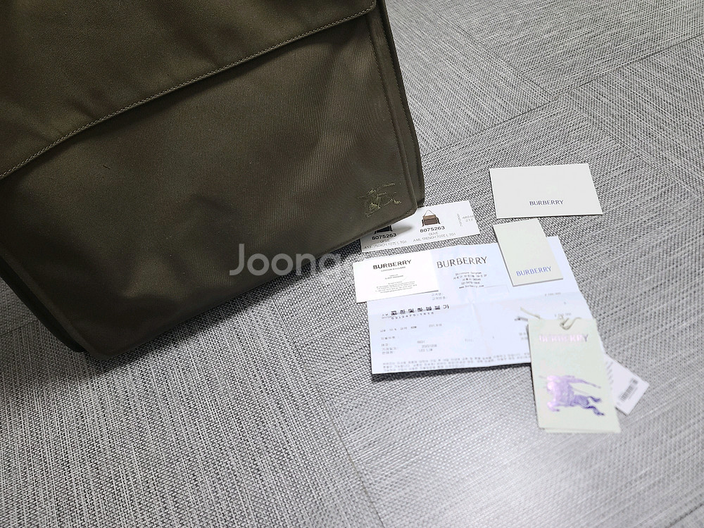 버버리 트렌치백 토트백 크로스백 미디움 M 라지 올리브--5