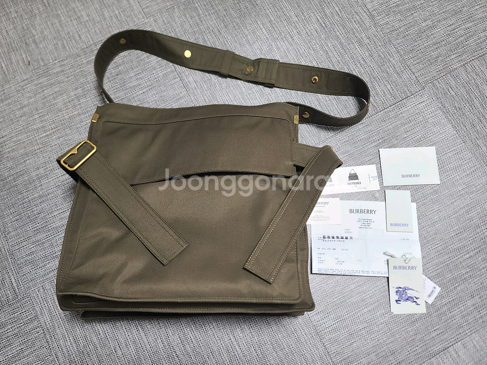버버리 트렌치백 토트백 크로스백 미디움 M 라지 올리브--1