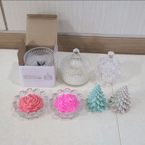 크리스탈 캔들컵 용기 홀더 향초 10개 일괄