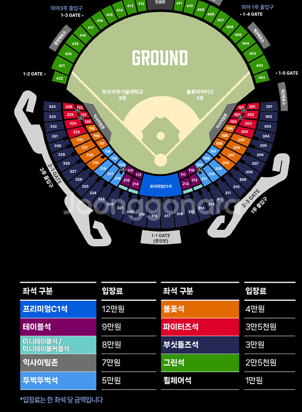 11/9(일) 14번째 불꽃야구 불꽃석, 2~4연석--0