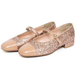 로아르 샤인 글리터 메리제인 플랫슈즈