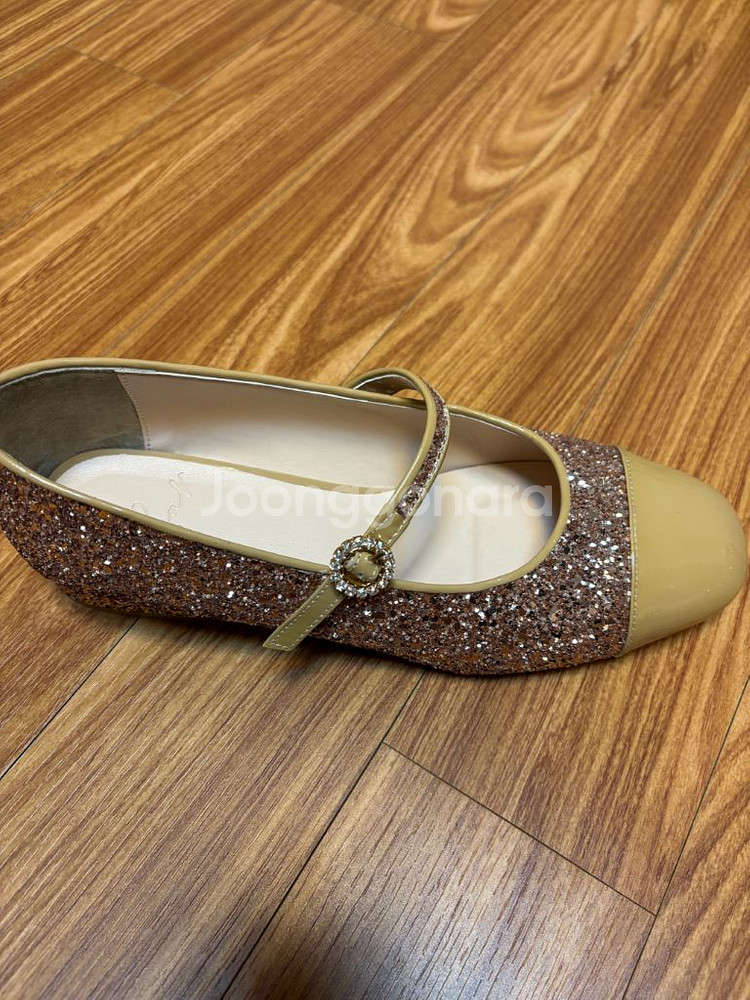 로아르 샤인 글리터 메리제인 플랫슈즈--4