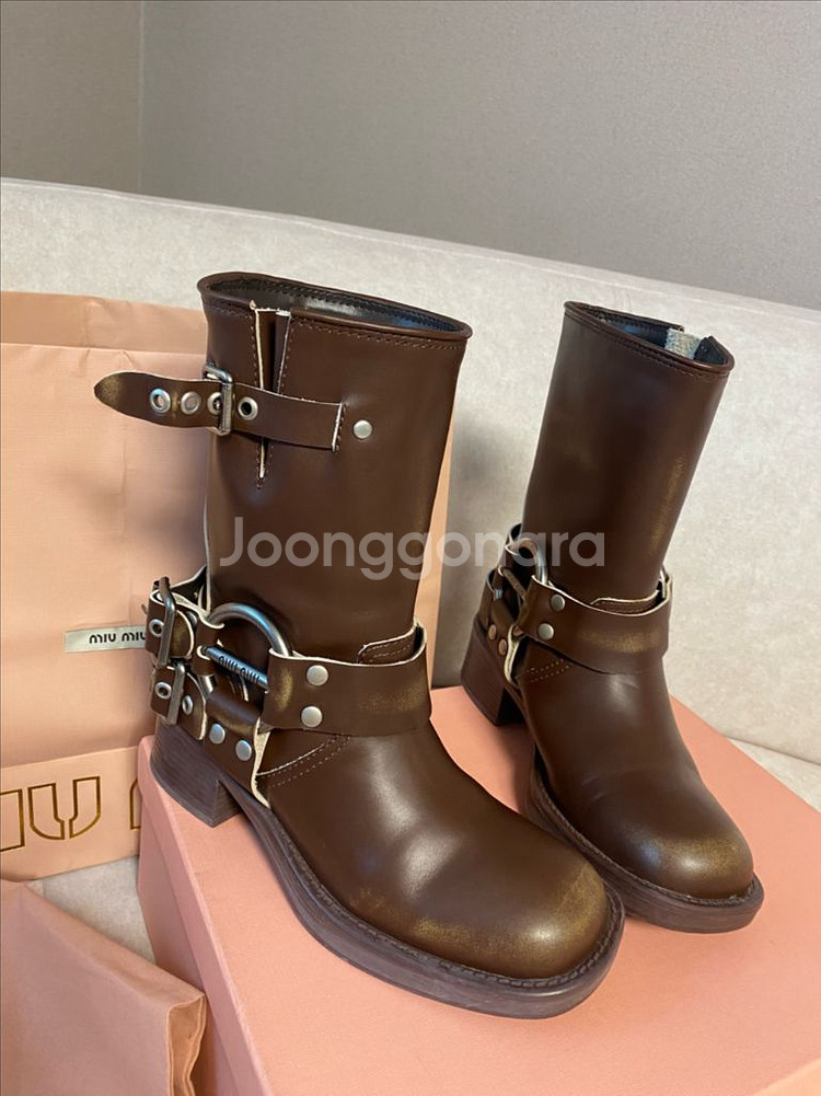 미우 바이커 부츠--0