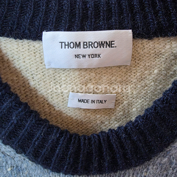 톰브라운 컬러블록 니트 스웨터 사이즈5--2