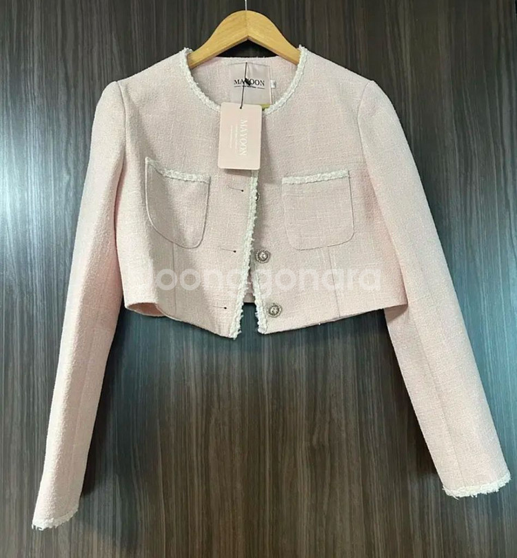 (새상품)메이윤 트위드 자켓 스커트 투피스 셋업--2