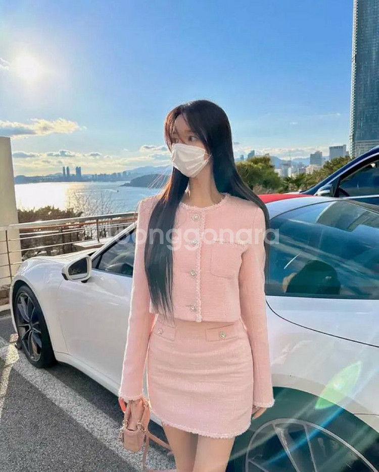 (새상품)메이윤 트위드 자켓 스커트 투피스 셋업--5