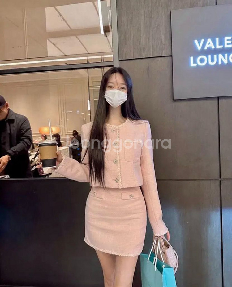 (새상품)메이윤 트위드 자켓 스커트 투피스 셋업--4