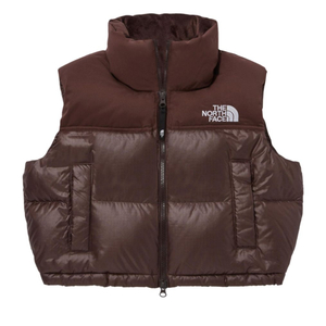 노스페이스 화이트 라벨 눕시 다운 베스트 브라운