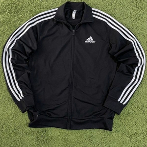 아디다스 블랙 검흰 트랙탑 져지집업 95/M