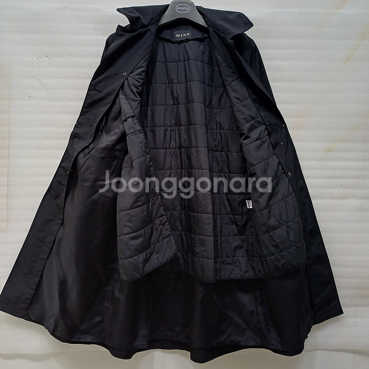 한섬 마인 트렌치 코트 여성 XS S 내피 블랙 사랑봉봉--2