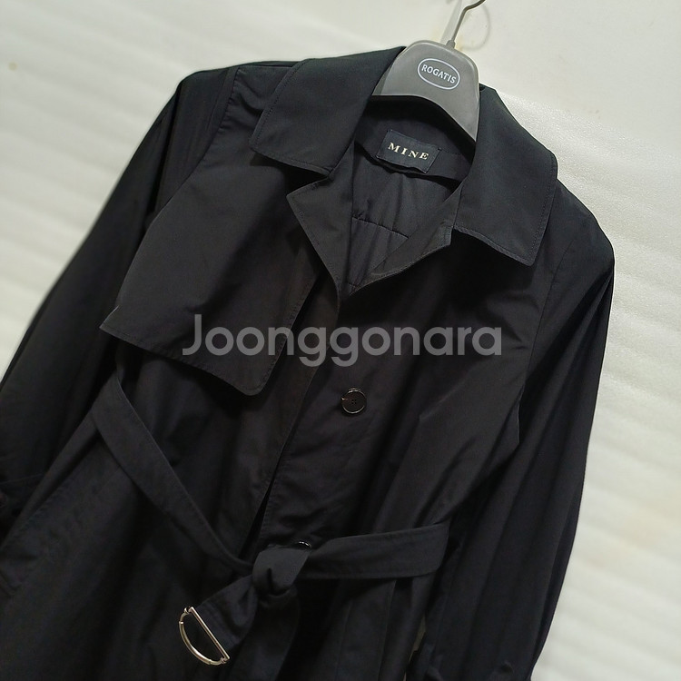 한섬 마인 트렌치 코트 여성 XS S 내피 블랙 사랑봉봉--3