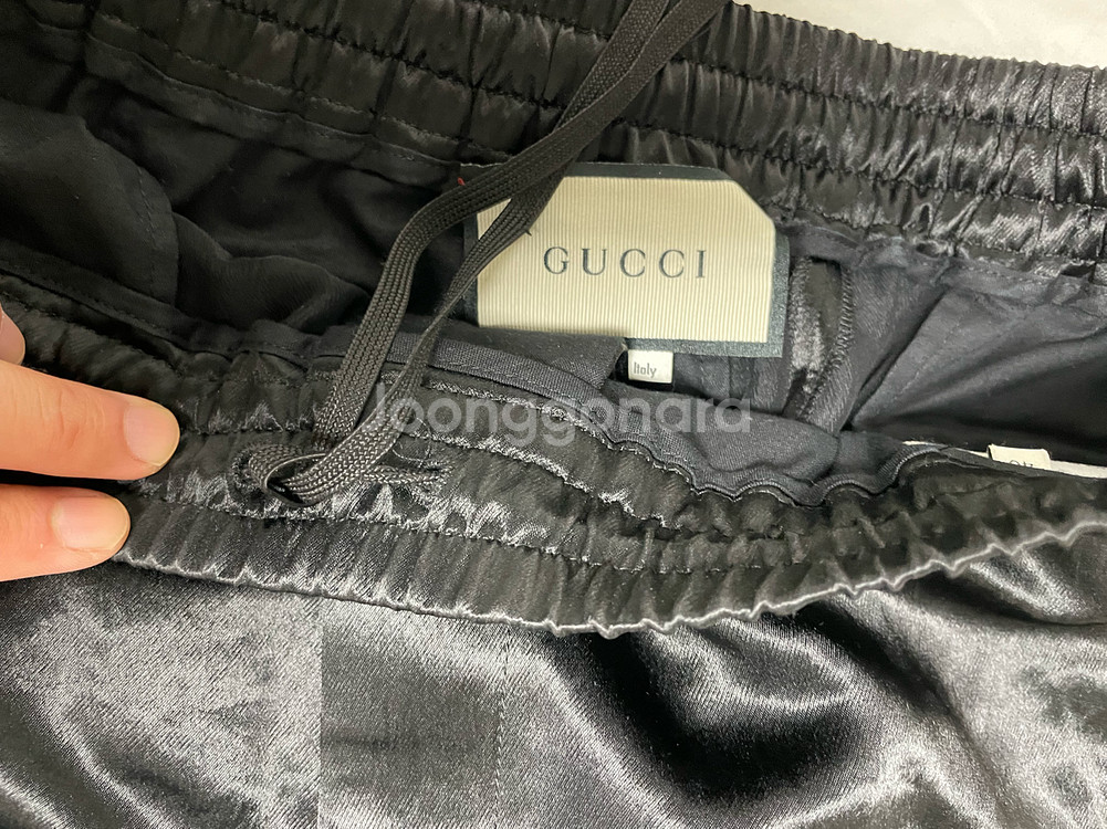 구찌 웹 스트라이프 gg 트레이닝 팬츠 바지 46사이즈--3