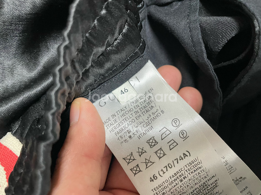 구찌 웹 스트라이프 gg 트레이닝 팬츠 바지 46사이즈--4