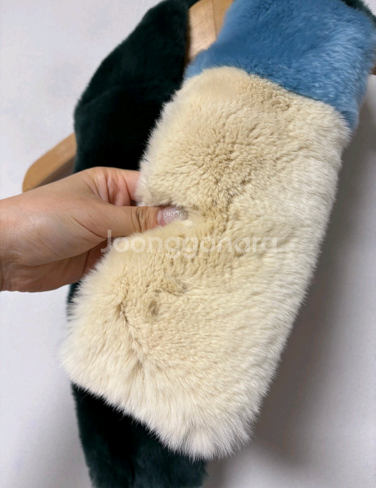 천연 모피 목도리. 래빗 머플러--1