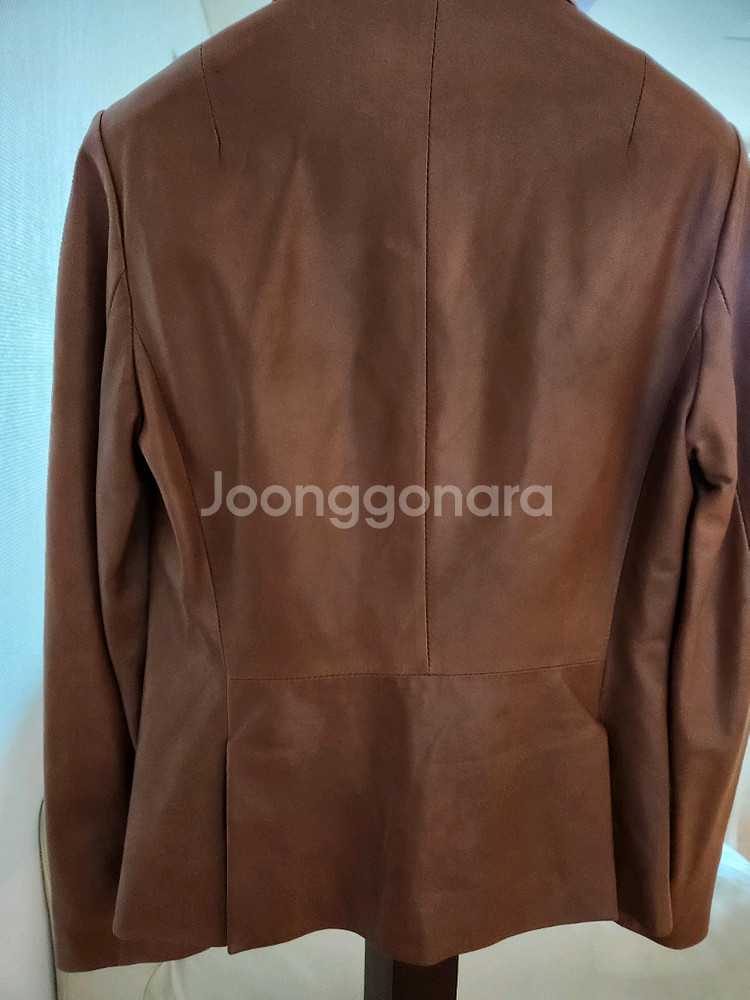 타임 여성 양가죽 자켓 모카브라운 이탈리아 원단--4