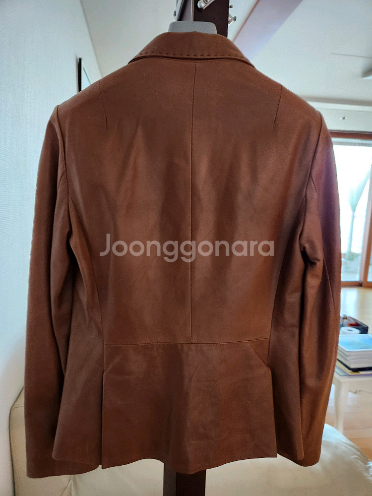 타임 여성 양가죽 자켓 모카브라운 이탈리아 원단--6