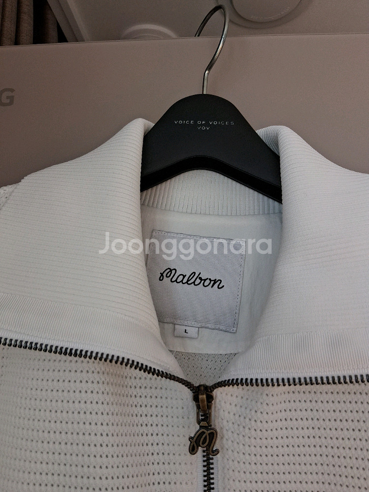 말본 바람막이 골프 여성 아모사 하이브리드 테크 니트 가디건--5