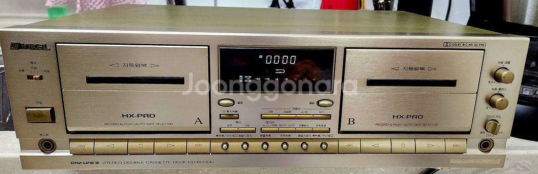 인켈 더불 카셋트데크 DD-6030G 골드색상--2
