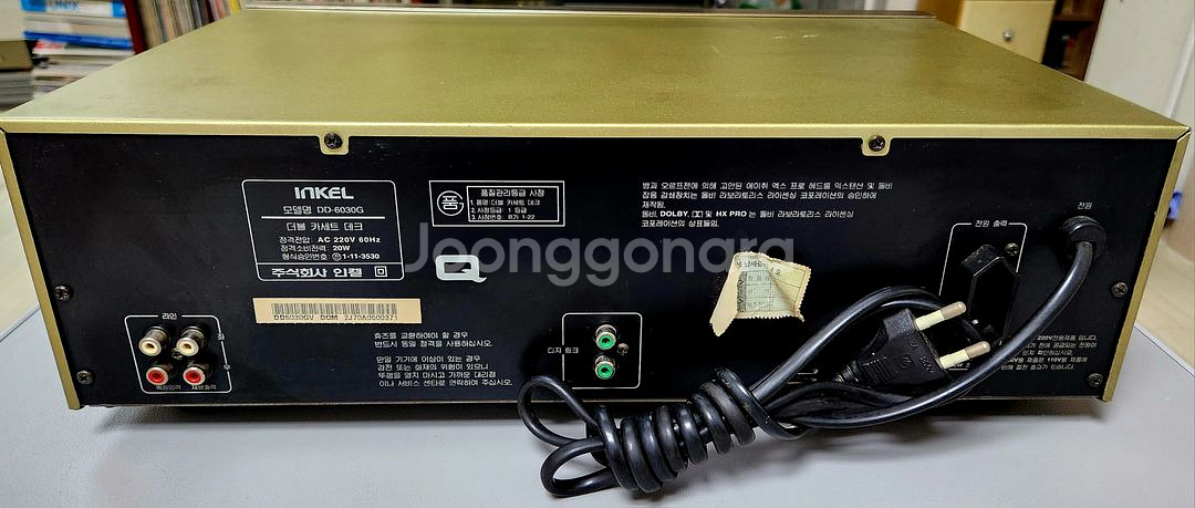 인켈 더불 카셋트데크 DD-6030G 골드색상--4