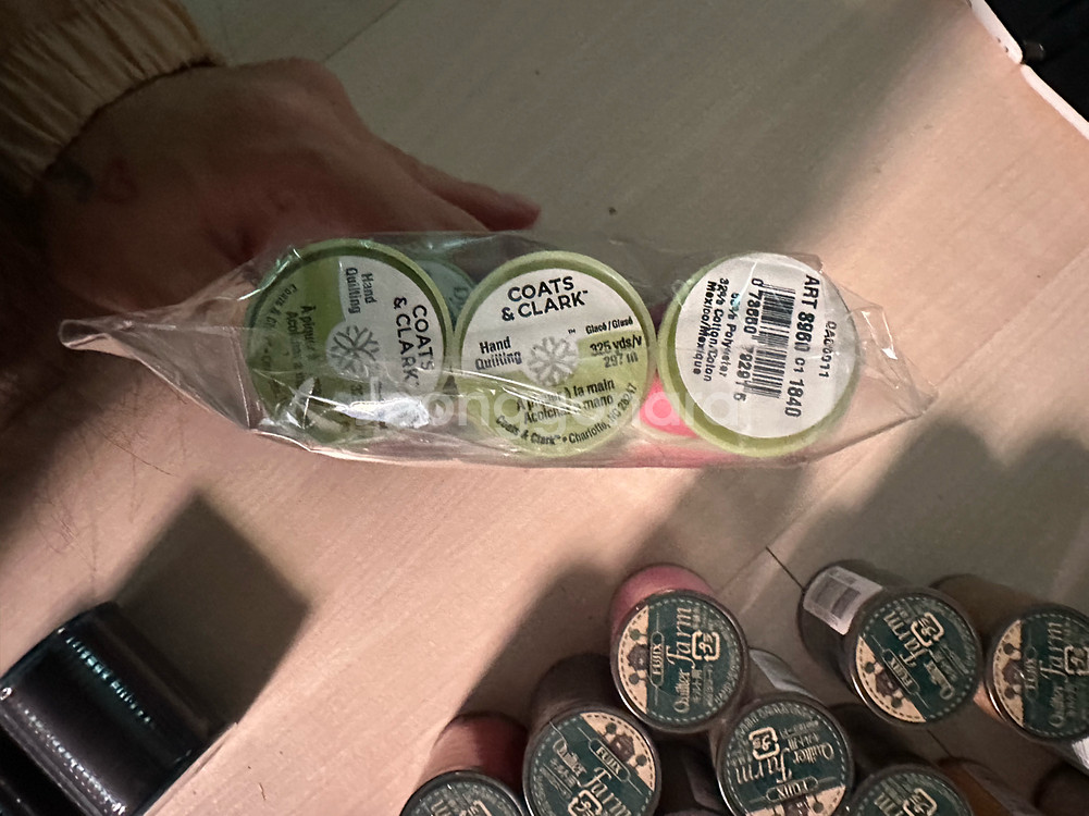 퀼트 미사용실,크로바 재단가위 미사용 일괄--7