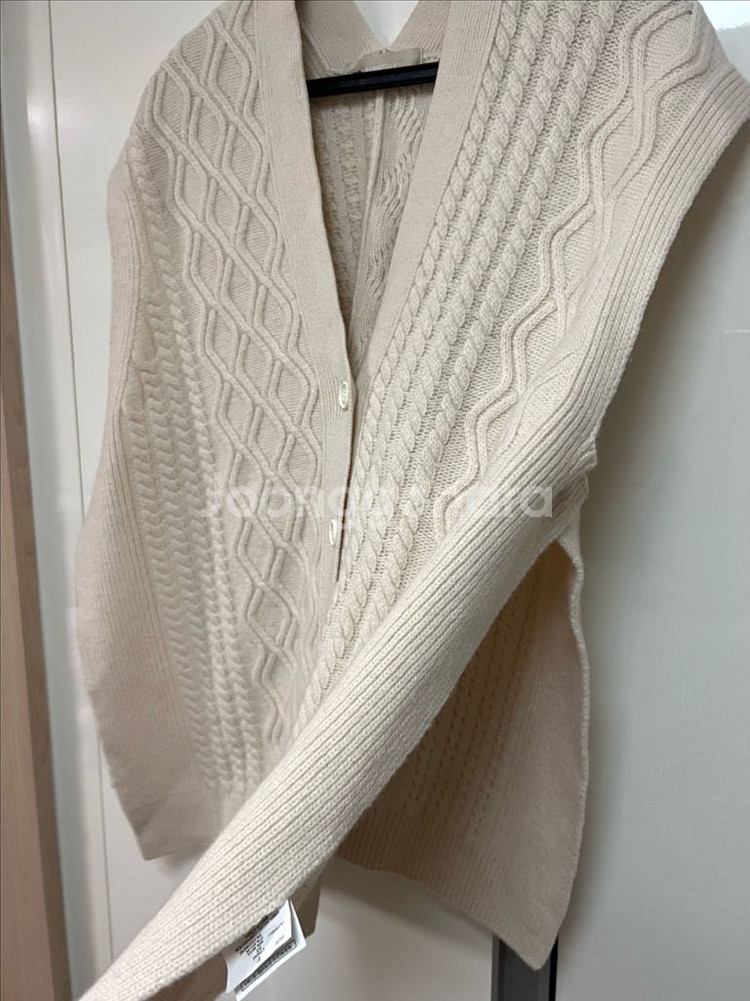 21년 빈폴레이디스 울 캐시미어 투웨이 니트 베스트 조끼 꽈배기 브이넥 가디건--11