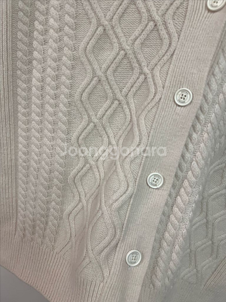 21년 빈폴레이디스 울 캐시미어 투웨이 니트 베스트 조끼 꽈배기 브이넥 가디건--15