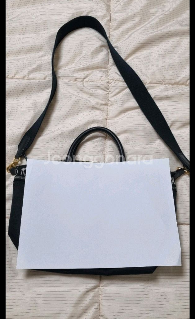 랑방 레터링 우븐 크로스백--4