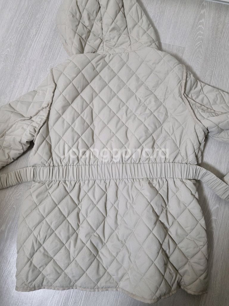 보브 퀼팅 후드 패딩--4