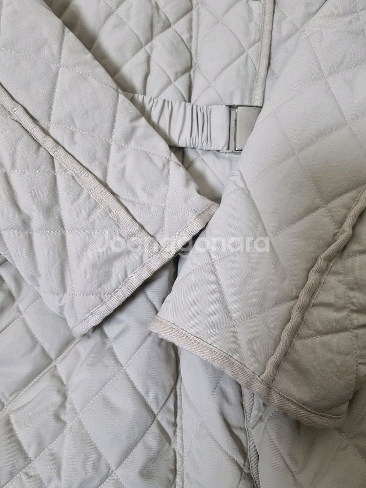 보브 퀼팅 후드 패딩--6