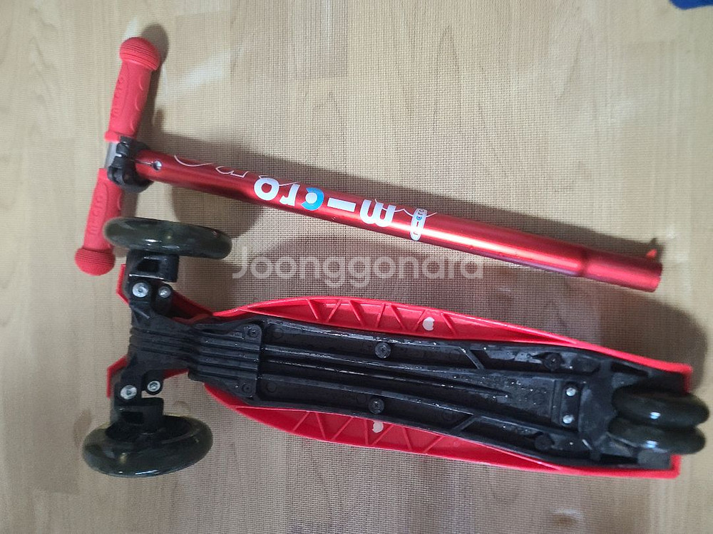 마이크로 맥시 디럭스 led 킥보드 레드--1